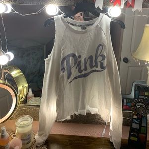 Cut shoulder vs pink long sleeve